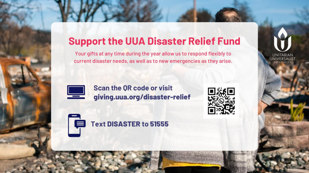 Support the UUA Disaster Relief Fund